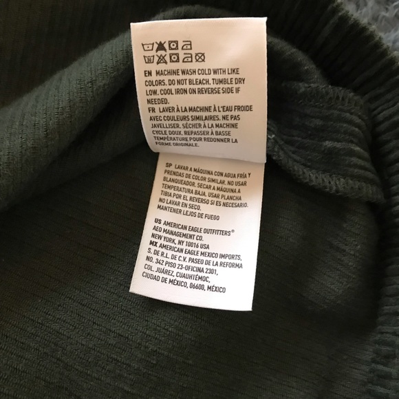 American Eagle AE Studio Hunter Green Corduroy Jumper Sheath Dress - Picture 7 of 9